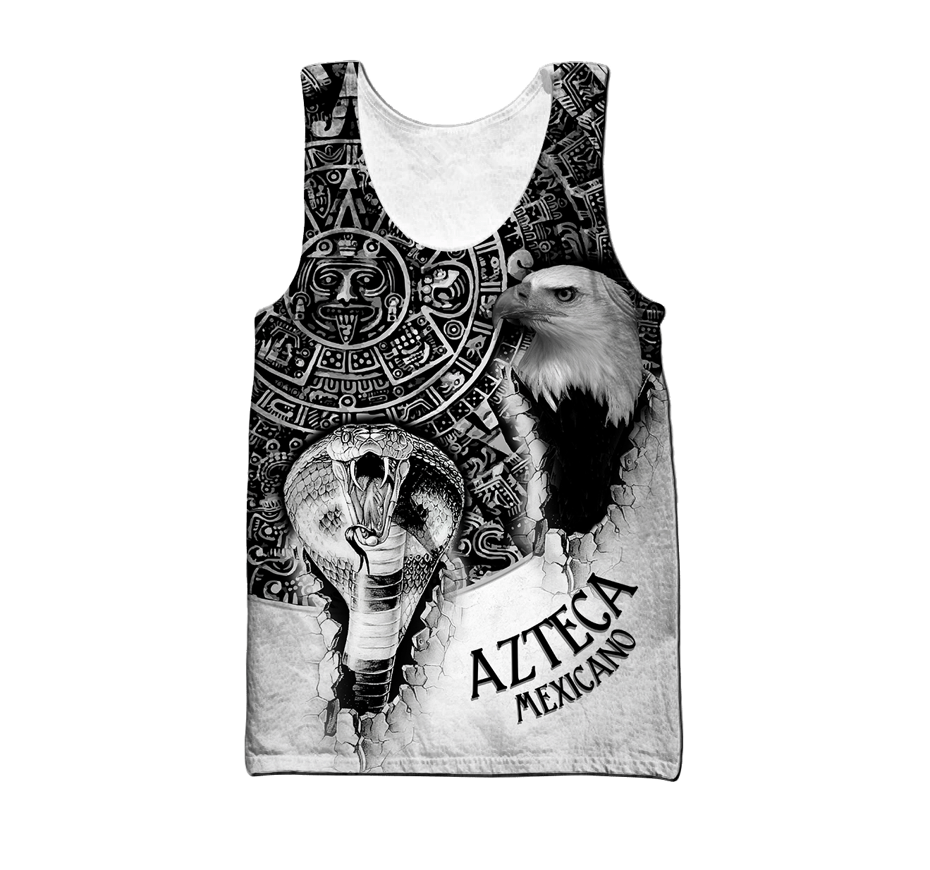 Aztec Calendar Eagle And Snake Patterns On Sleeves And Chest Aztec 3D All Over Printed Shirts