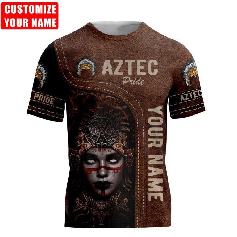 Pretty Aztec Warrior Woman Brown Pattern Aztec Customize All Over Printed hoodie