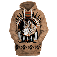 Native Wolf 3D All Over Printed Shirt Hoodie For Men And Woman MP05092008 - Amaze Style™-Apparel