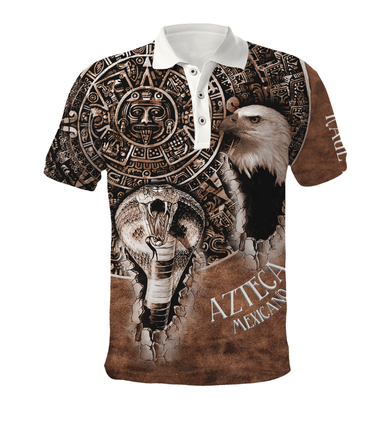 Aztec Calendar Mix Eagle Snake Brown Pattern Aztec Customize All Over Printed 3D All Over Printed hoodie