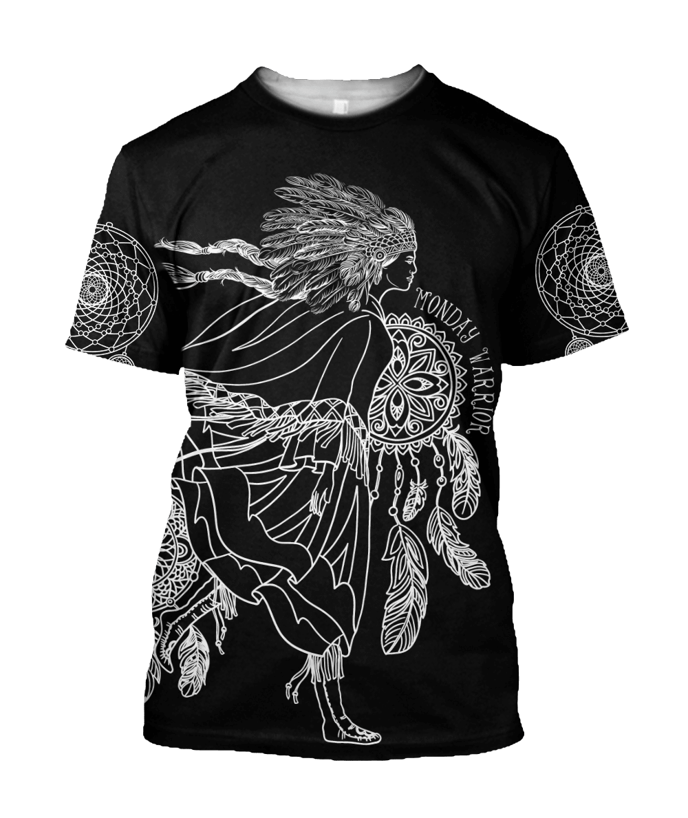 American Indian WarriorMonday Men 3D All Over Printed Shirts