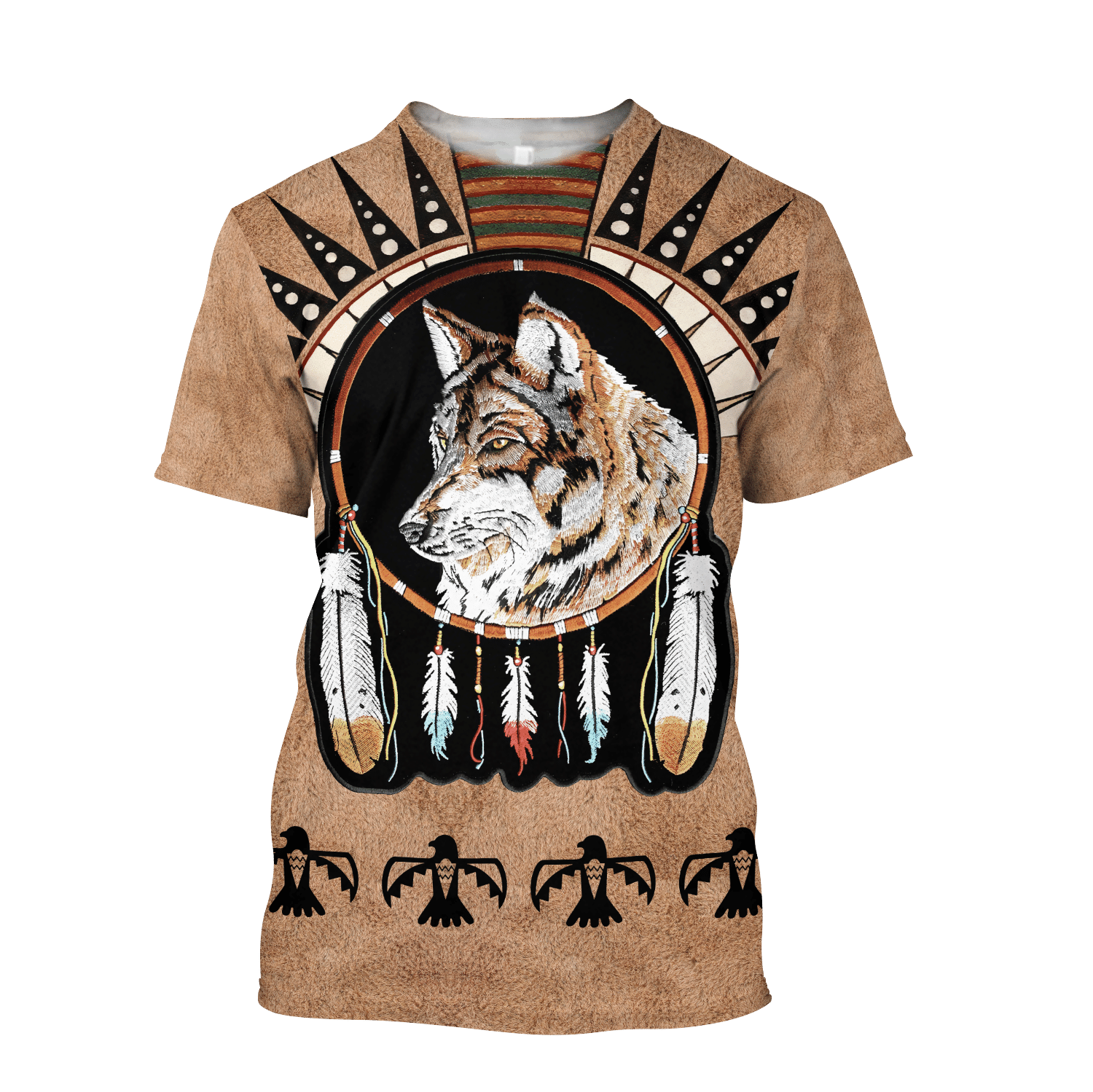 Native Wolf All Over Printed Shirt Shirt For Men And Woman