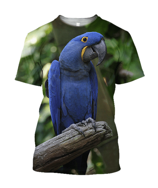 3D All Over Print Blue Macaw Parrot Hoodie