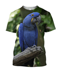 3D All Over Print Blue Macaw Parrot Hoodie