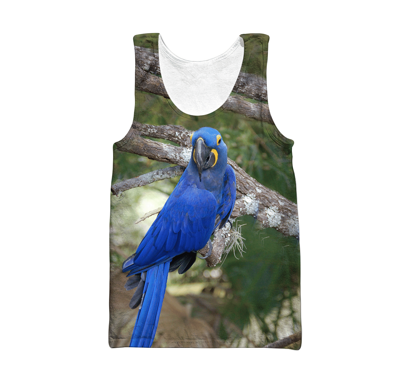 3D All Over Print Beautiful Blue Parrot Hoodie