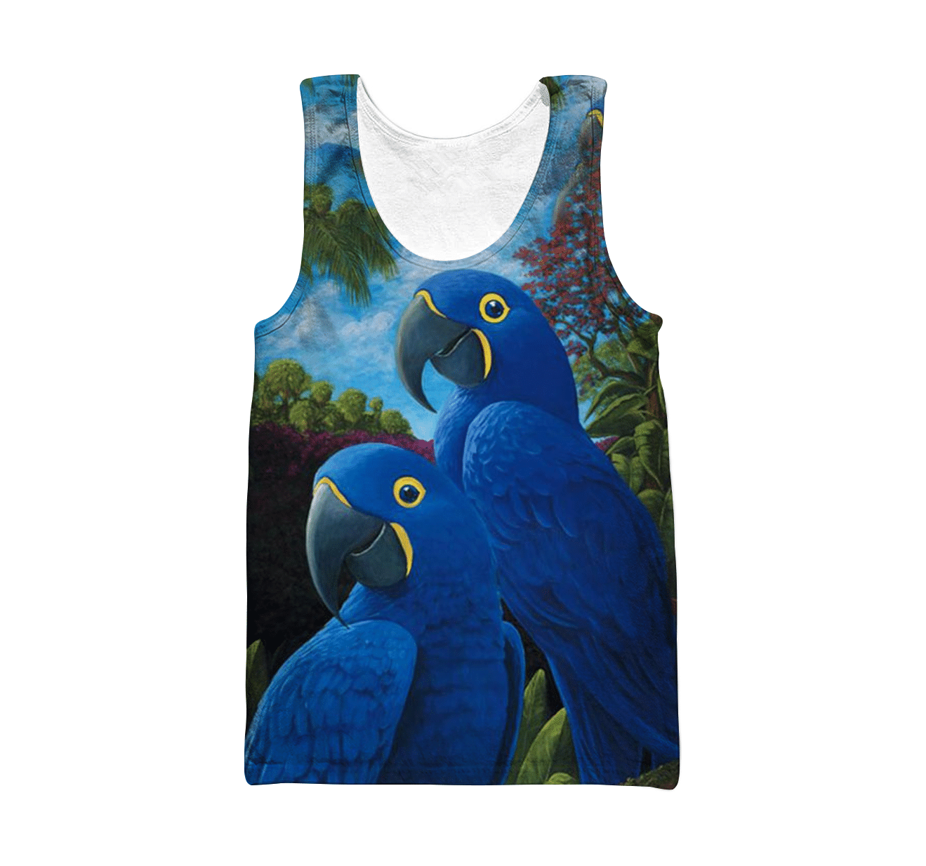 3D All Over Print Blue Parrot Love Hoodie