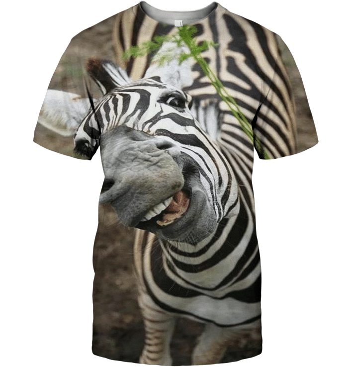 3D All Over Print Funny Zebra Face Shirt - Amaze Style�?�