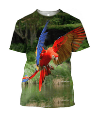 3D All Over Print Parrot Macaw Incoming Hoodie