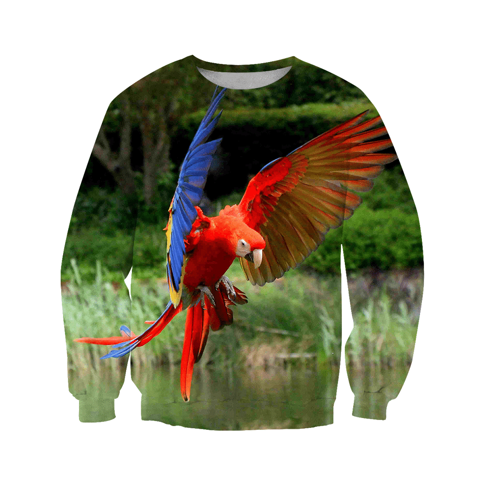 3D All Over Print Parrot Macaw Incoming Hoodie