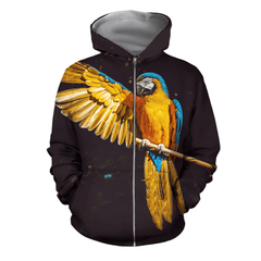 3D All Over Print Parrot Hoodie