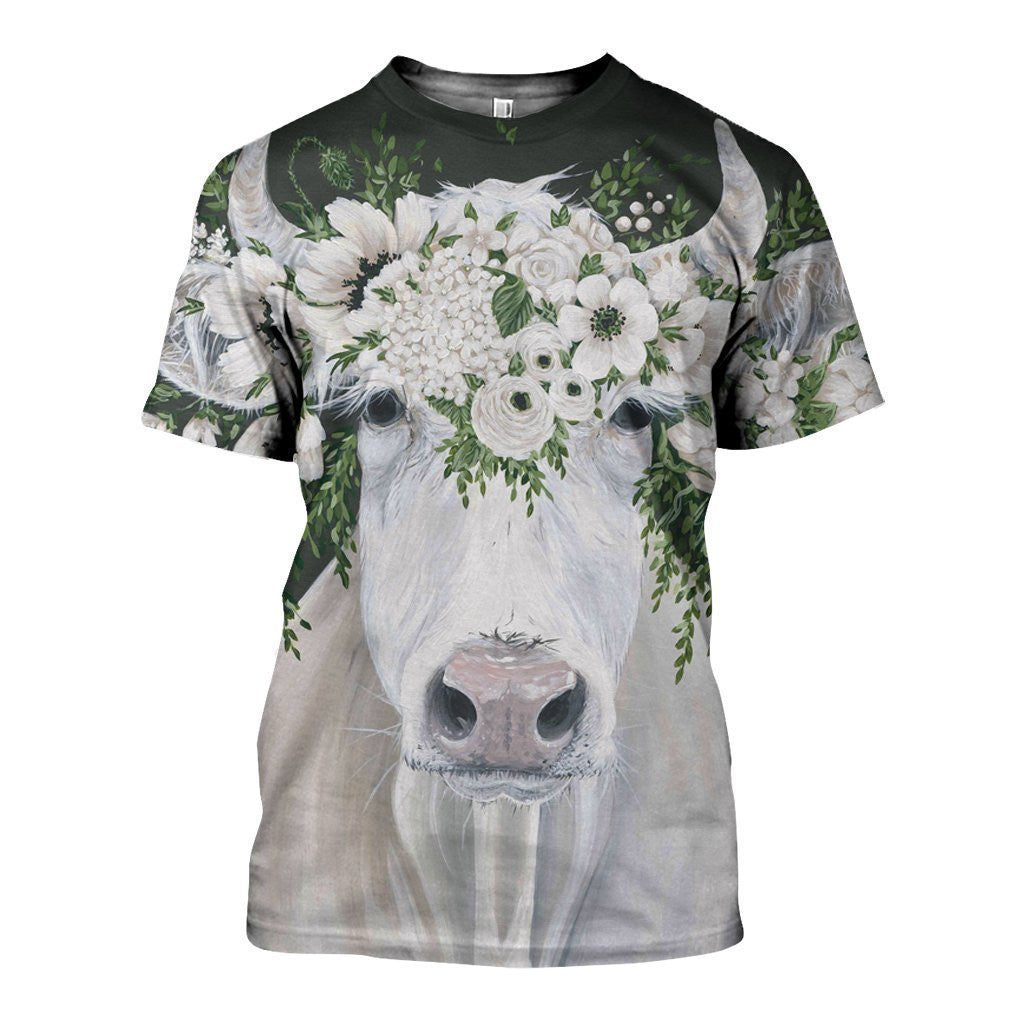 3D All Over Printed Dairy Cattle Beautiful Art Shirts and Shorts - Amaze Style�?�