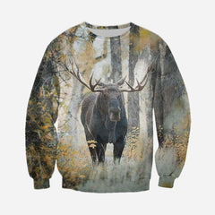 3D All Over Printed Moose Hunting Art Shirts