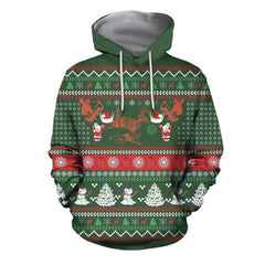 3D All Over Printed Ugly Hunting Christmas Shirts Hoodie