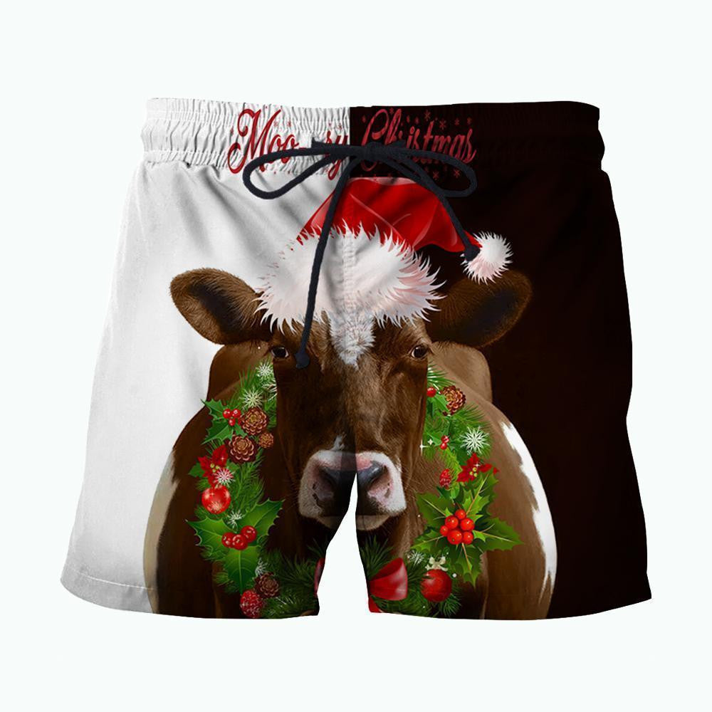 3D All Over Printed Dairy Cow Christmas Art Shirts