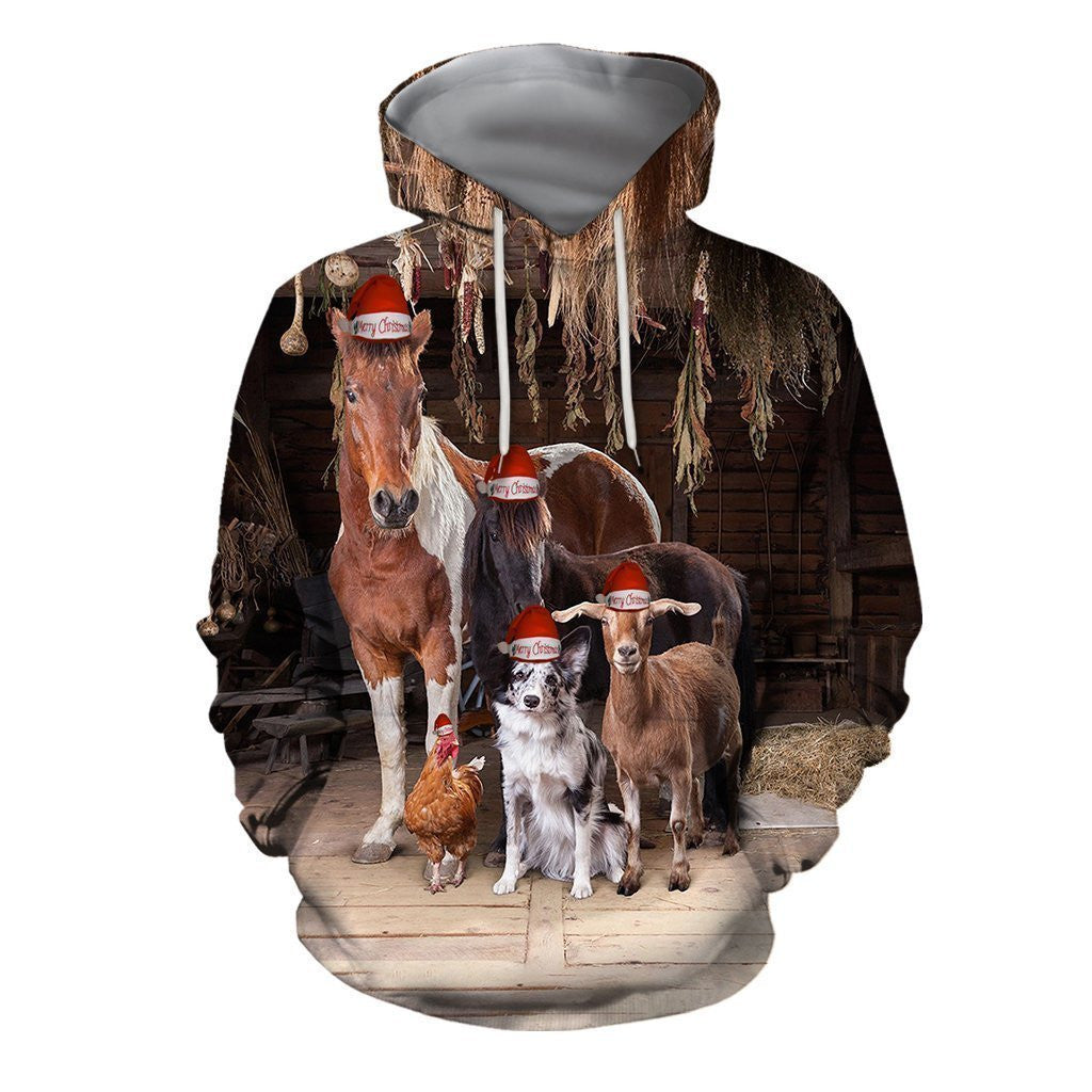 3D All Over Printed Christmas Family Farm Shirt