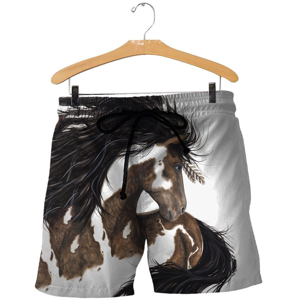 3D All Over Printed Boho Horse Shirts And Shorts