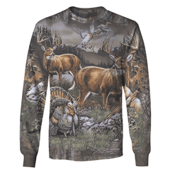 3D All Over Print Deer Hunting Shirt