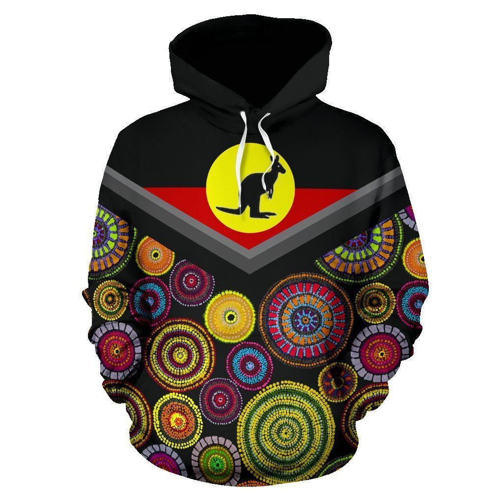 Australia Koori Kangaroo Aboriginal Flag All Over Print Hoodies HC - Amaze Style�?�-Apparel