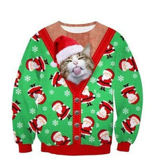 Meow Ugly Christmas Sweat Shirt HC12401 - Amaze Style�?�-Apparel