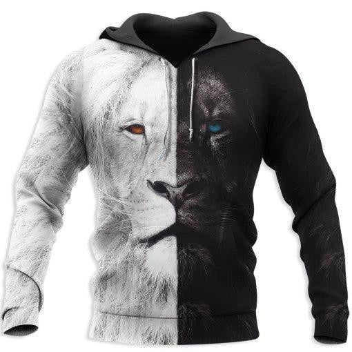 Beautiful Black White Lion 3D all over printed shirts for men and women HC28003 - Amaze Style�?�-Apparel