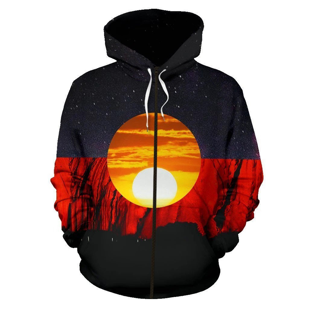 Australia Koori Kangaroo Aboriginal Flag All Over Print Hoodies