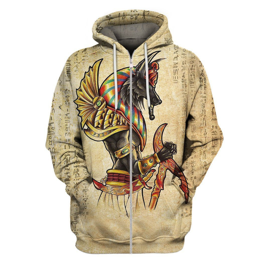 Ancient Egypt Anubis God All Over Printed hoodie For Men And Women