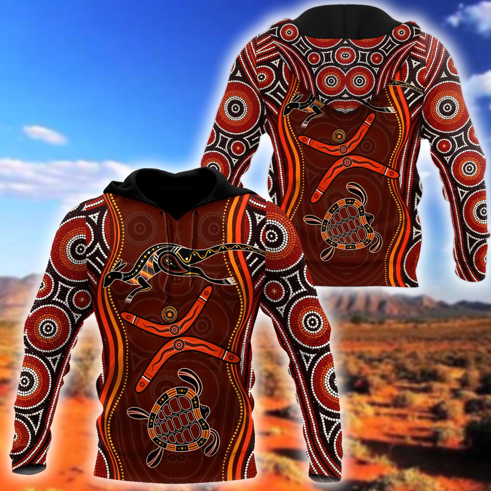 Aboriginal Naidoc Week Heal the Kangaroo and Turtle 3D print shirts - Amaze Style�?�