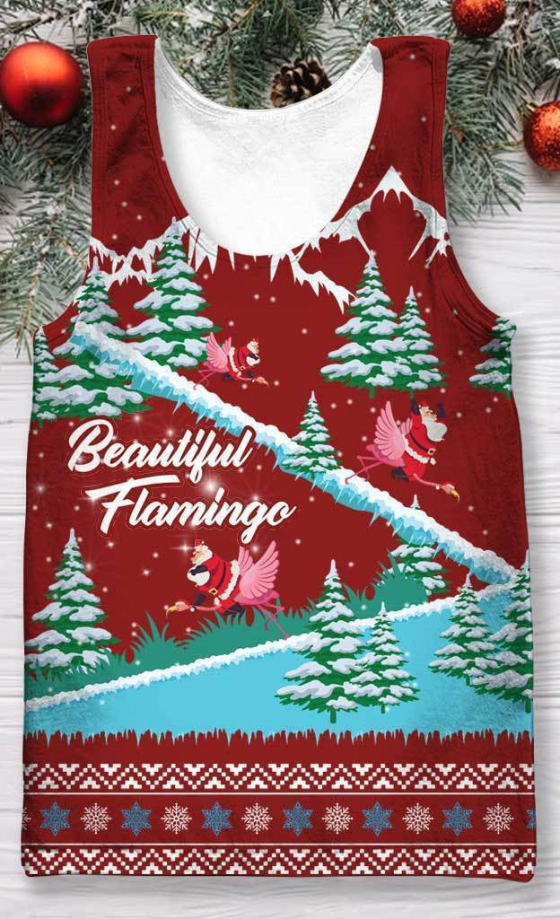 3D All Over Print Flamingo Christmas Hoodie