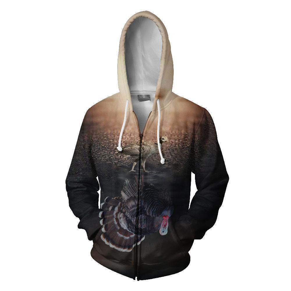 3D All Over Print Hunting Turkey Hoodie