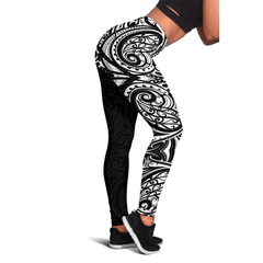 Aotearoa Maori With Map And Silver Fern Leggings