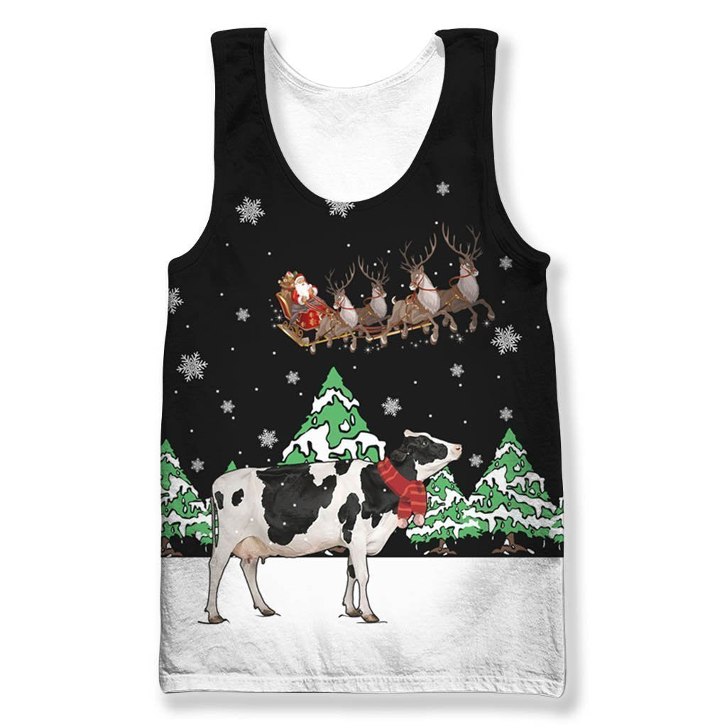 Dairy Cow For Christmas Clothes hoodie