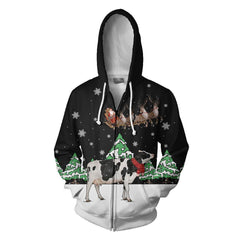 Dairy Cow For Christmas Clothes hoodie