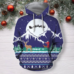 3D All Over Print Christmas Hunting Deer Hoodie - Amaze Style�?�