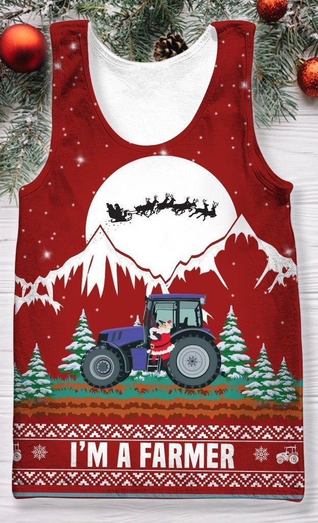 3D All Over Print Christmas Farmer Hoodie