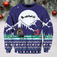 3D All Over Print Hunting Turkey Christmas Hoodie