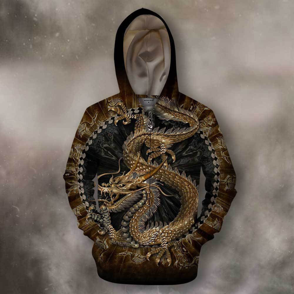 3D All Over Print Dragon In Chinese Hoodie