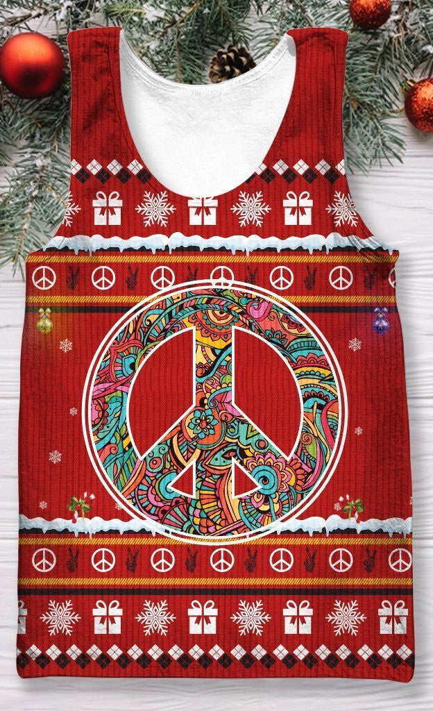 3D All Over Print Christmas Hippie Hoodie