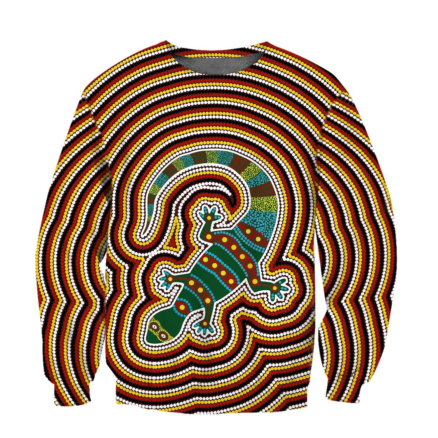 Aboriginal Lizard Dot Painting 3D Hoodie For Men And Women