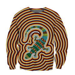 Aboriginal Lizard Dot Painting 3D Hoodie For Men And Women