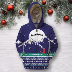 3D All Over Print Hunting Duck Christmas Hoodie