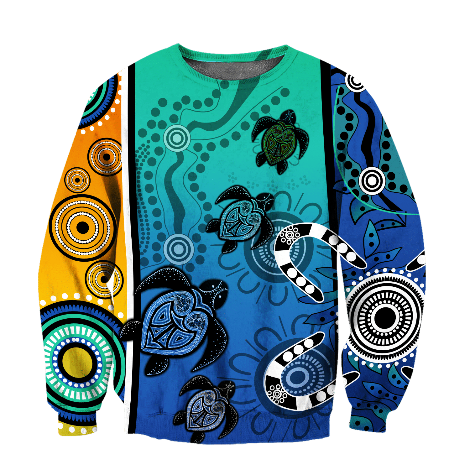 Aboriginal Indigenous Turtle Dot Painting Art 3D Hoodie hoodie For Men And Women