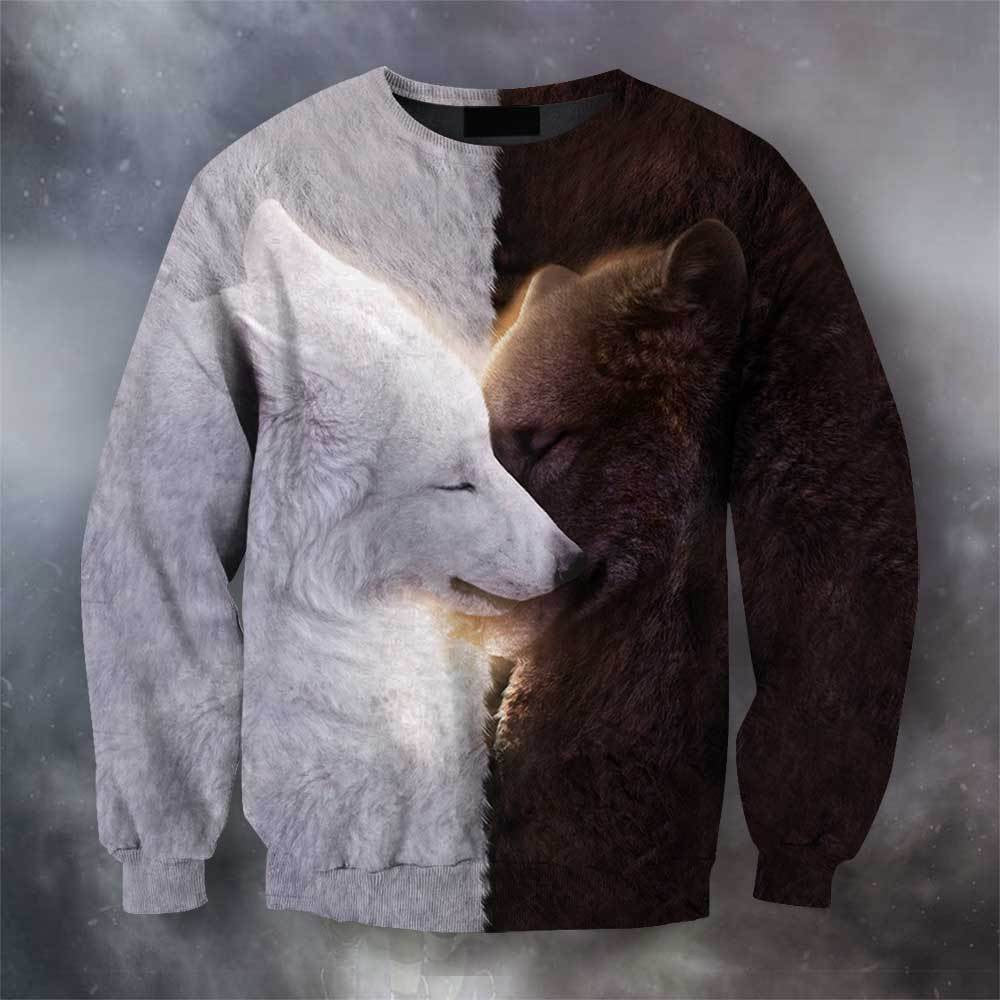 3D All Over Print Beautiful Wolf Hoodie