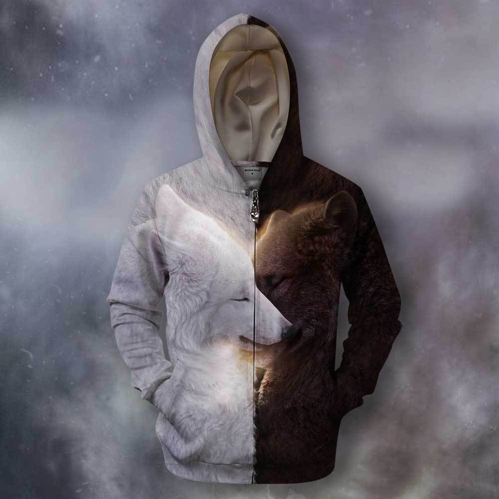 3D All Over Print Beautiful Wolf Hoodie