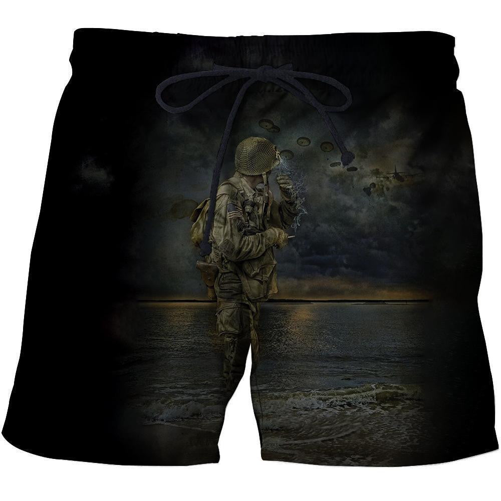 Army Paratrooper Man Standing On The Shore hoodie