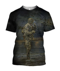 Army Paratrooper Man Standing On The Shore hoodie