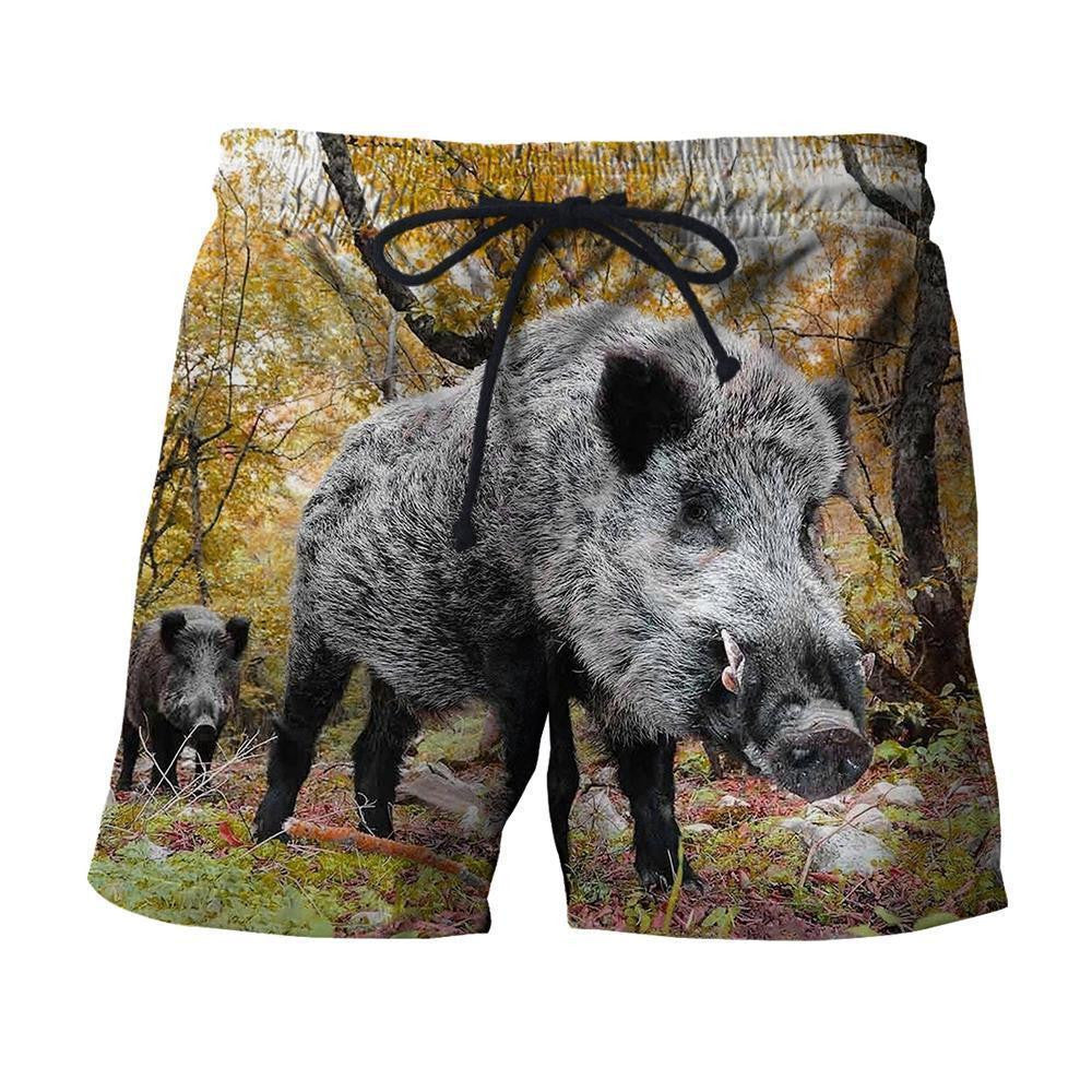 3D All Over Printed Autumn Hunting Boar Shirts And Shorts