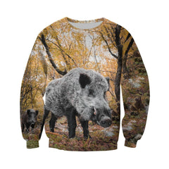 3D All Over Printed Autumn Hunting Boar Shirts And Shorts