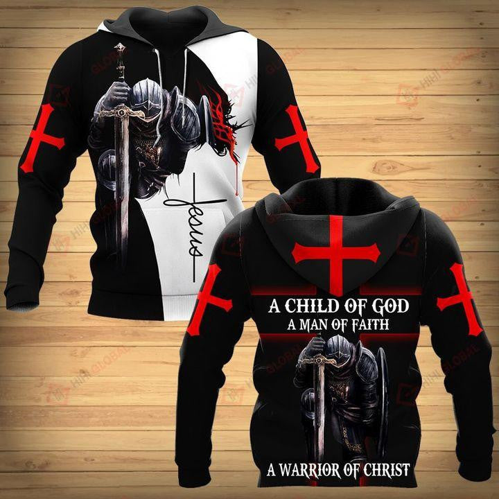 A CHILD OF GOD A MAN OF FAITH A WARRIOR OF CHRIST KNIGHT CHRISTIAN ALL OVER PRINTED SHIRTS - Amaze Style�?�-Apparel