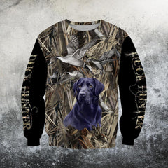 3D All Over Printed Black Dog Hunting Hoodie