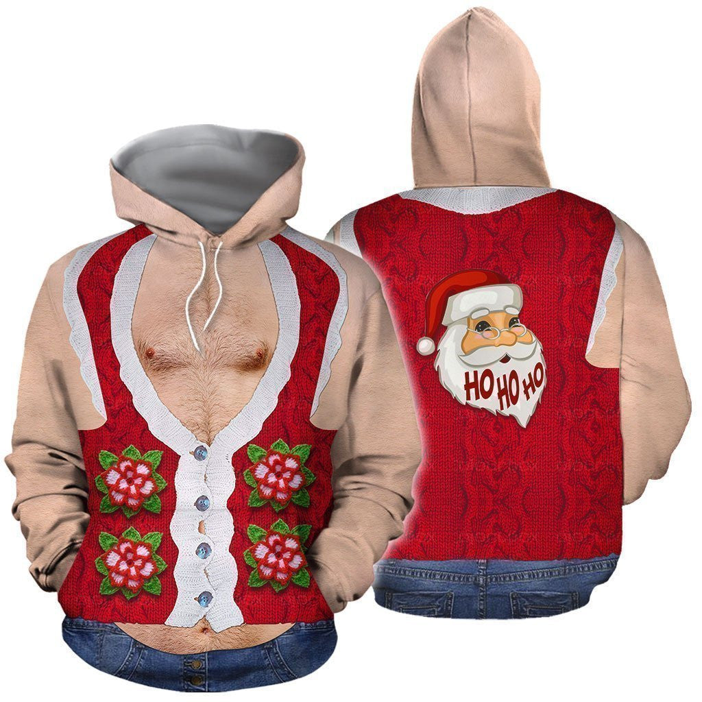 3D All Over Printed Real Men'S Hairy Ugly Christmas Shirts And Shorts